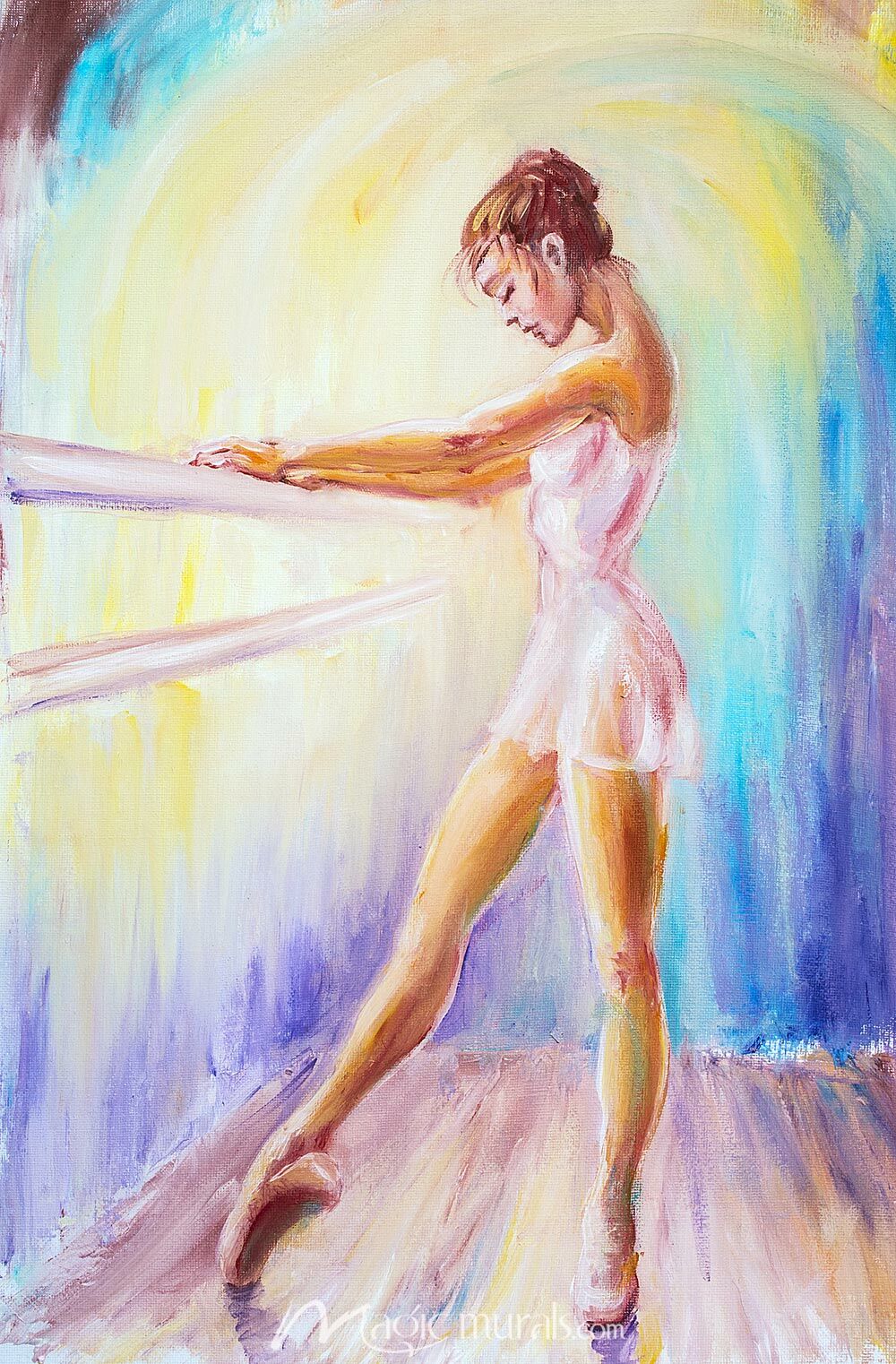 Painted Ballerina Wallpaper Wall Mural By Magic Murals