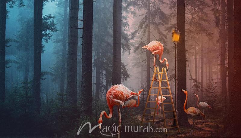 Flamingos and Lightbulb