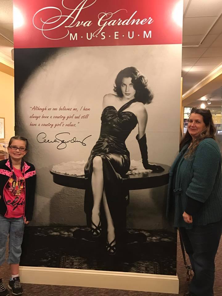 Visitors at the selfie spot of the Ava Gardner Musuem