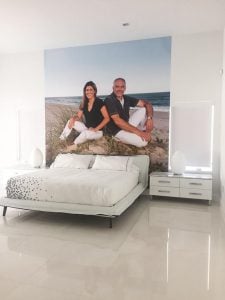 Hey... it's your bedroom. Go ahead and celebrate yourselves with a custom wall mural made from your favorite photo. You deserve it.