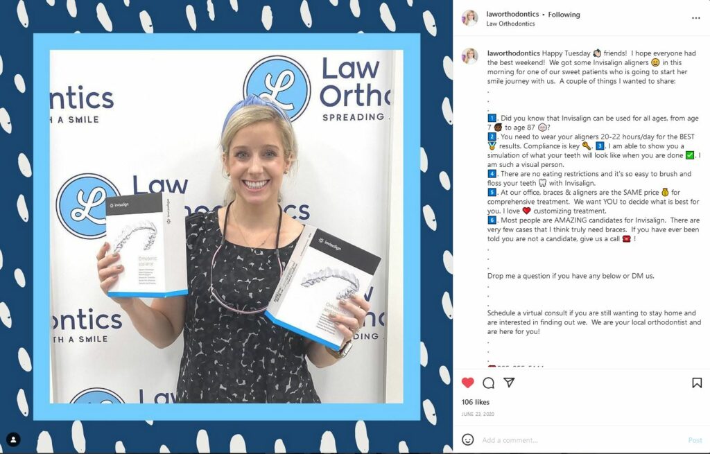 Law Orthodontics Photo Wall Facebook Post