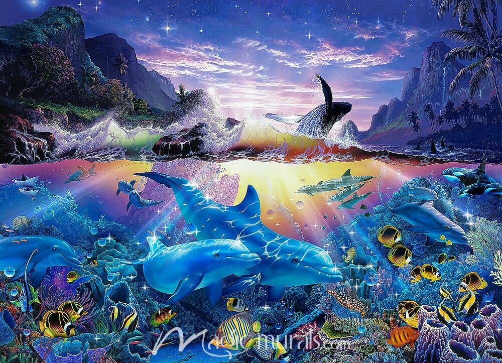 Christian Riese Lassen Dolphin 2024 Friends Art 24 x 24 Circular