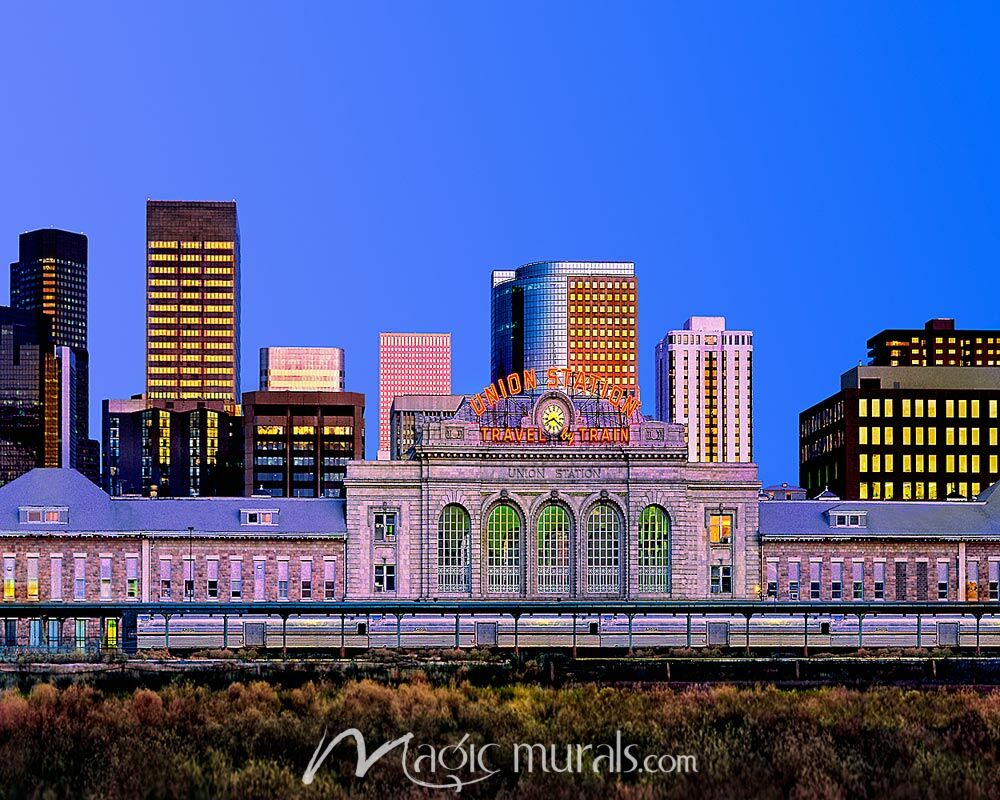 Union Station, Denver, Colorado (canvas retailer black wrap). FREE SHIPPING! #2140