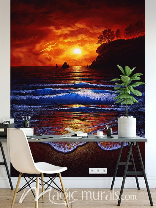 Ocean Sunset Dream Wallpaper Wall Mural By Magic Murals