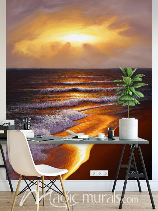 The Golden Tide Wallpaper Wall Mural by Magic Murals