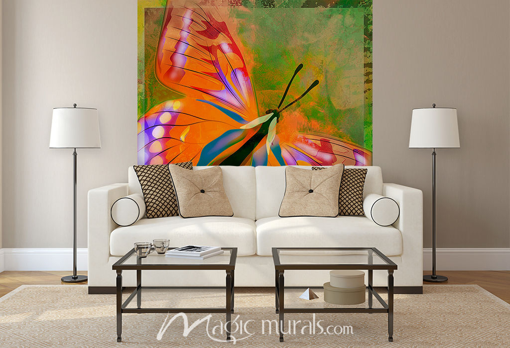 Colorful Butterfly Wallpaper Wall Mural by Magic Murals