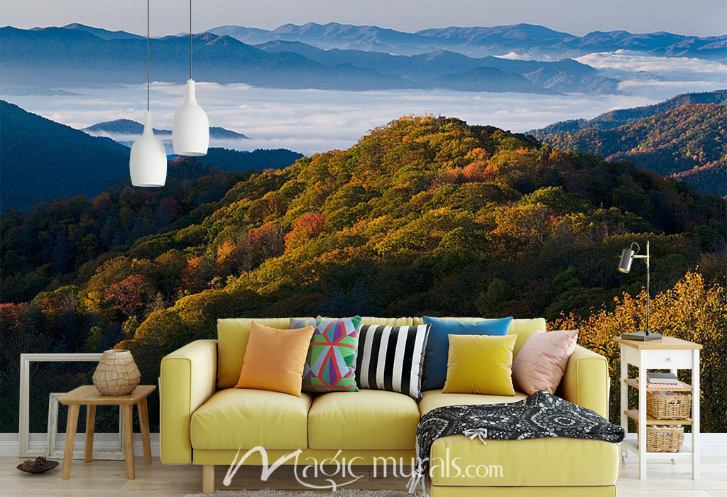 Smoky Mountains Wallpaper Wall Mural by Magic Murals