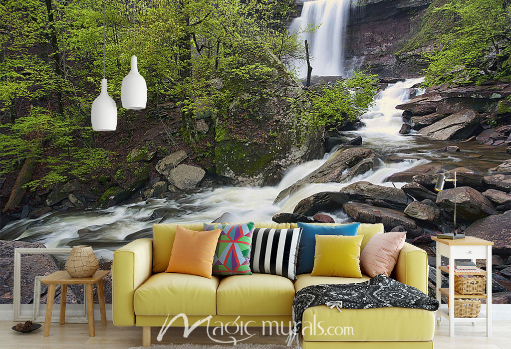 Kaaterskil Waterfall Wallpaper Mural By Magic Murals 6811