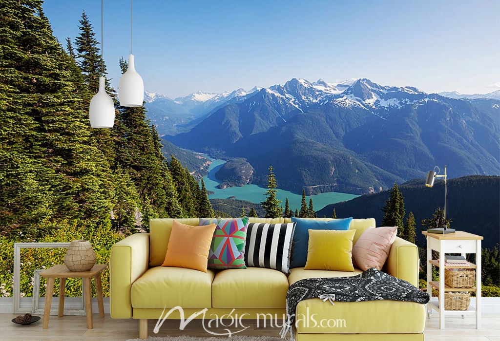 Diablo Lake Wallpaper Wall Mural by Magic Murals