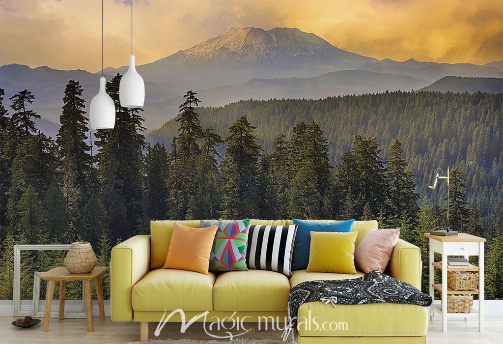 Mount St. Helens Wallpaper Wall Mural By Magic Murals