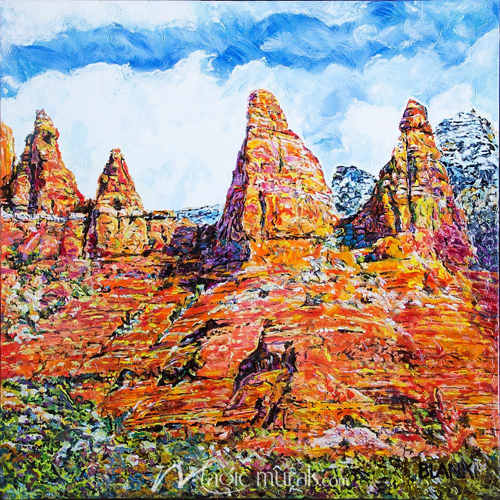 Red Rock Pinnacles Wallpaper Wall Mural By Magic Murals