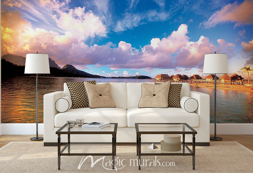 Tropical Sunrise II Wallpaper Wall Mural by Magic Murals