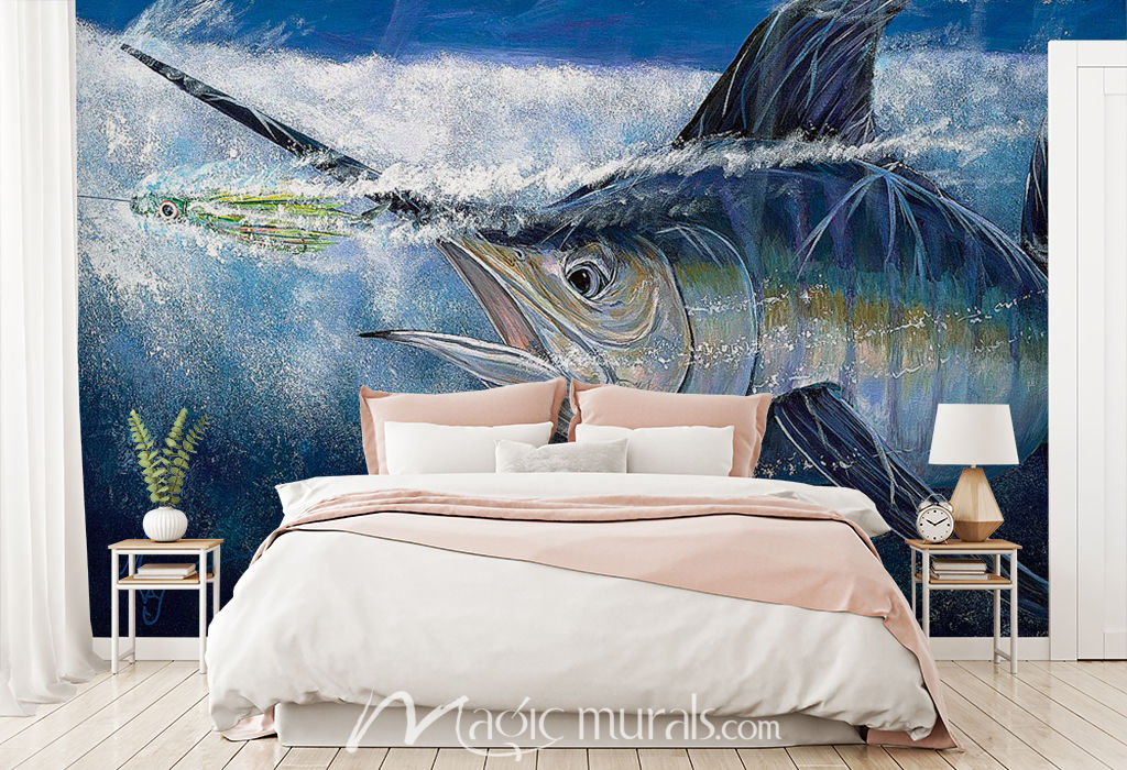 Big Blue Wallpaper Wall Mural by Magic Murals