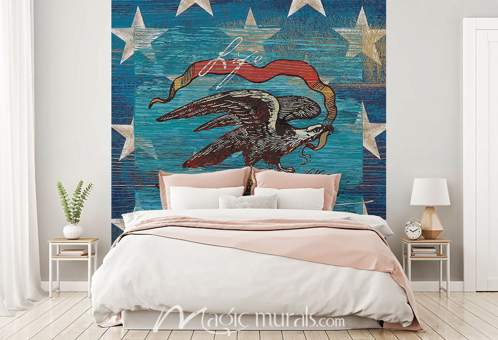 Eagle 1 Stars Wallpaper Wall Mural by Magic Murals