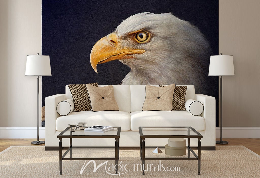 Bald Eagle Study Wallpaper Wall Mural By Magic Murals