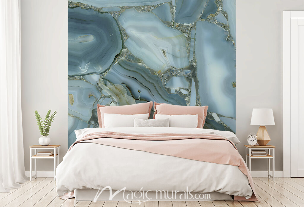 Gray Agate Wallpaper Wall Mural by Magic Murals