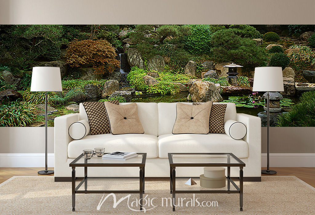 LA Japanese Gardens Wallpaper Wall Mural by Magic Murals