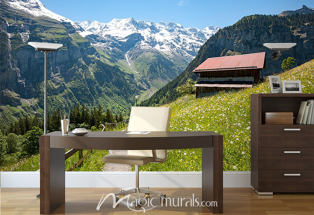 Swiss Alps Walkway Wallpaper Wall Mural By Magic Murals