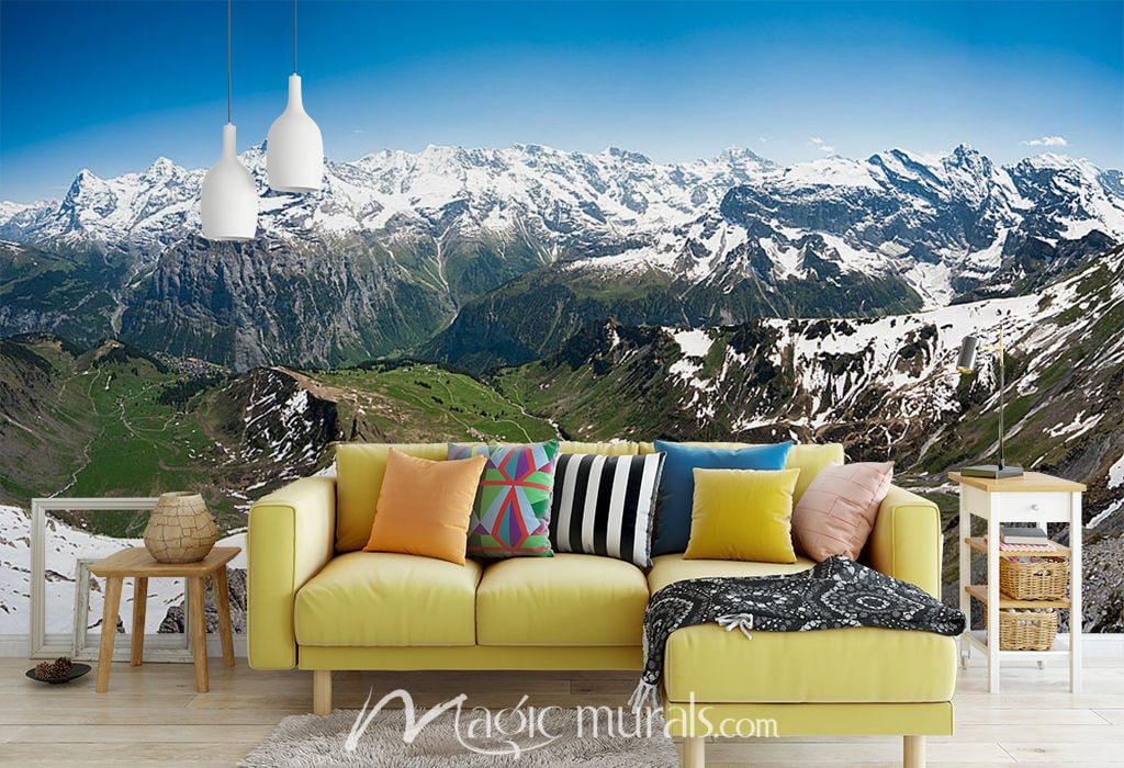 Schilthorn Alps Wallpaper Wall Mural by Magic Murals