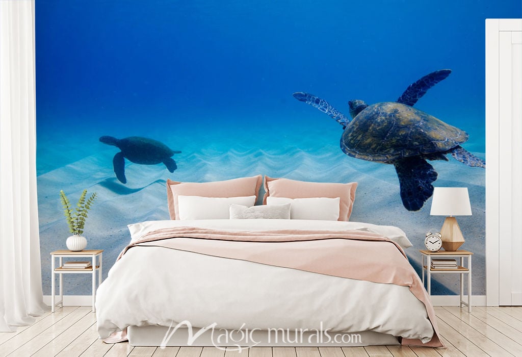 Turtle Pair Wallpaper Wall Mural By Magic Murals