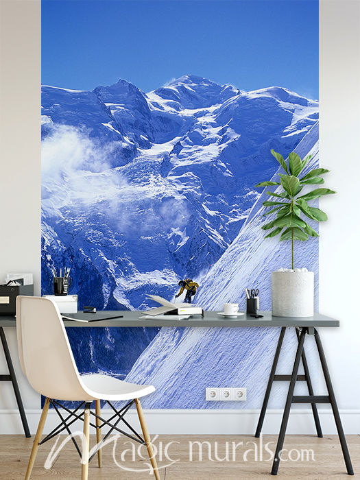 Man Skiing Wallpaper Wall Mural by Magic Murals