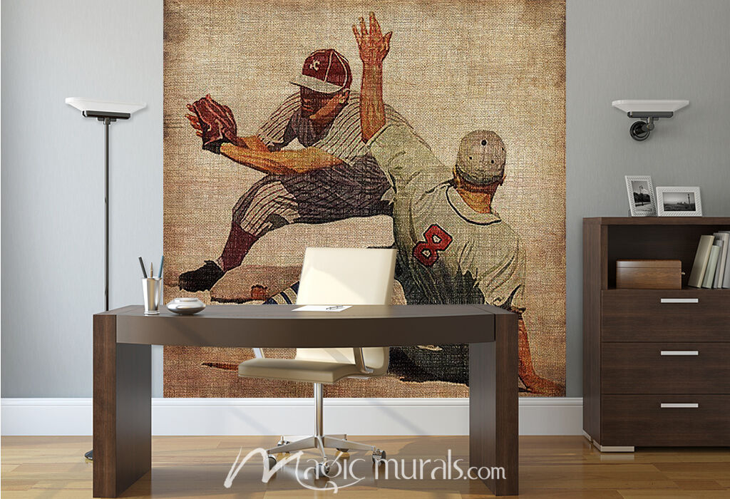 Vintage Sports VII Wallpaper Wall Mural by Magic Murals