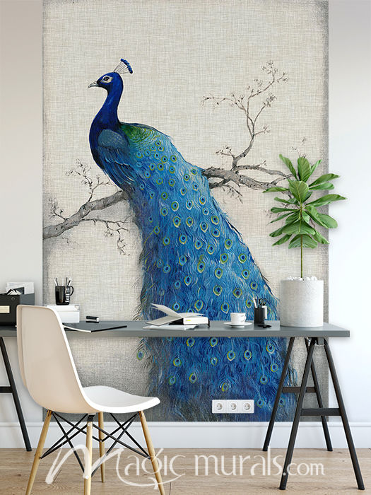 Peacock Blue II Wallpaper Wall Mural by Magic Murals