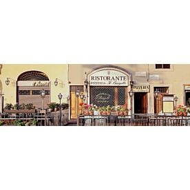 Streetside Cafes  Florence  Italy Wallpaper Wall Mural