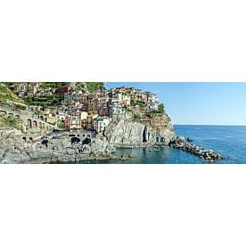 Italy Cliff-Side Village Panorama Wallpaper Wall Mural