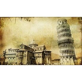 Vintage Pisa Tower Wallpaper Wall Mural