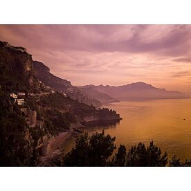 Amalfi Coast at Sunset Wallpaper Wall Mural