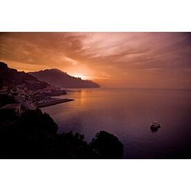 Sunset on Italy Coast Wallpaper Wall Mural