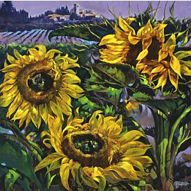 Tuscany Sunflowers Wallpaper Wall Mural