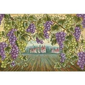 Vineyard and Chalet Wallpaper Wall Mural