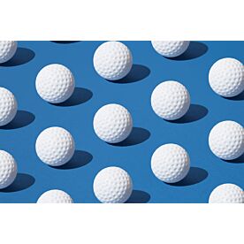 Golf Balls on Blue