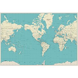 Americas-Centered Political World Map II Wallpaper Wall Mural