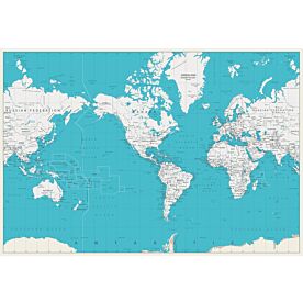 Americas-Centered Political World Map III Wallpaper Wall Mural