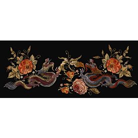 Chinese Dragon and Rose 4413 Wallpaper Wall Mural