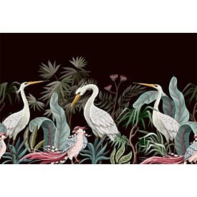 Storks and Peonies 2058 Wallpaper Wall Mural