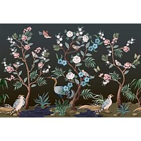 Herons and Peonies 5159 Wallpaper Wall Mural