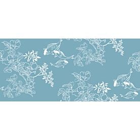 Asian Koi on Blue Seamless Pattern 9223 Wallpaper Wall Mural