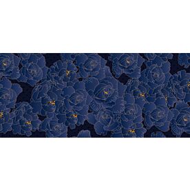 Gold and Blue Floral Rose 3790 Wallpaper Wall Mural