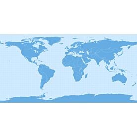 Equirectangular World Map without Country Names Wallpaper Wall Mural