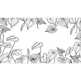 Leaves Line Art 1308 Wallpaper Wall Mural