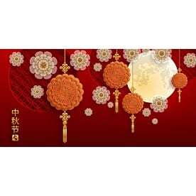 Chinese Paper Cut Out Mid Autumn Festival Wallpaper 3178 Wallpaper Wall Mural