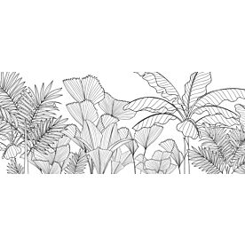 Tropical Plant Line Art 3089 Wallpaper Wall Mural