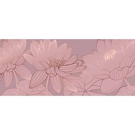 Gold Lotus on Rose Background 7383 Wallpaper Wall Mural