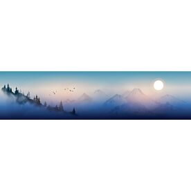 Night Mountains Ink Wash Painting 4644 Wallpaper Wall Mural