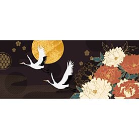 BoHo Peonies with Swans 2822 Wallpaper Wall Mural