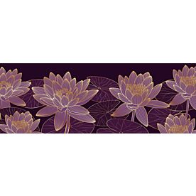 Gold and Purple Lotus Flowers 0914 Wallpaper Wall Mural